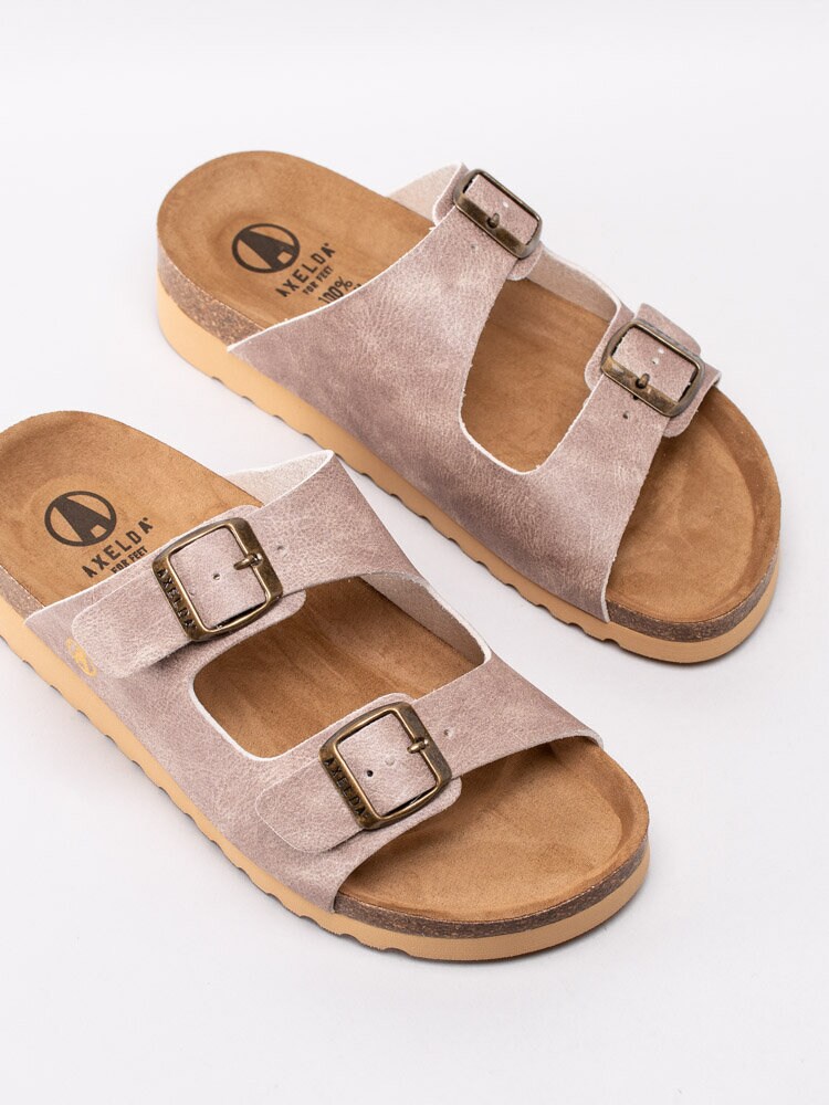 Axelda - Tia Vegan - Beige slip in sandaler i veganskt läder