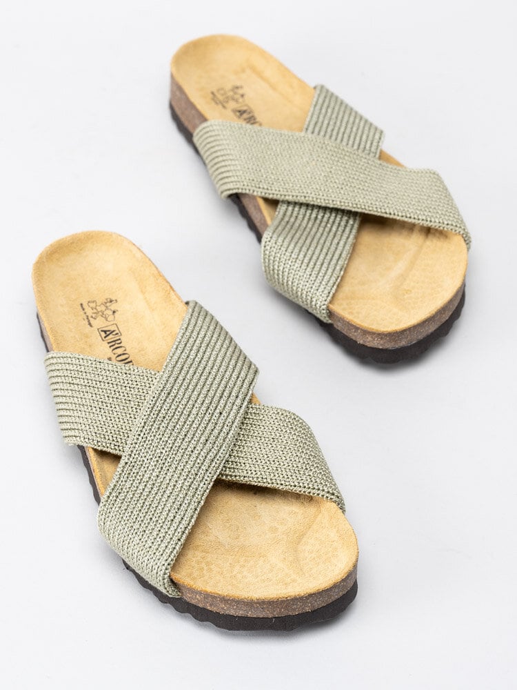 Arcopedico - Peke - Gröna slip in sandaler i textil