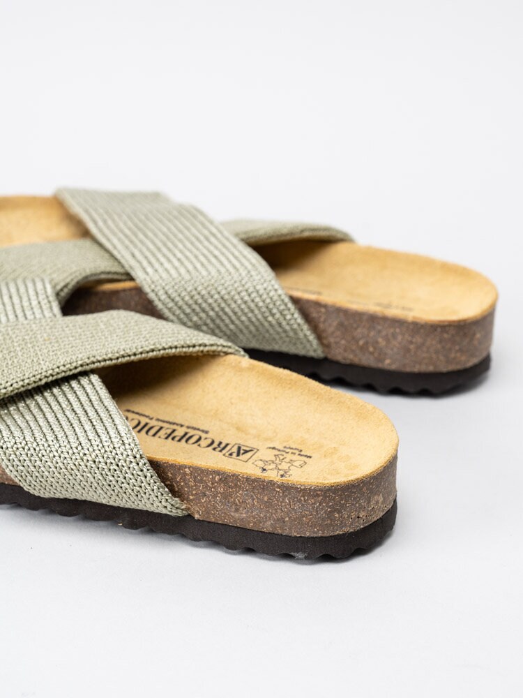 Arcopedico - Peke - Gröna slip in sandaler i textil