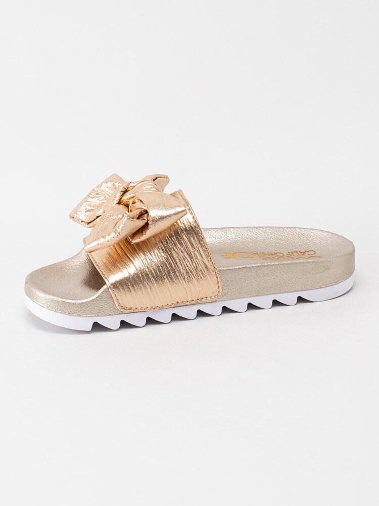 Colors of California - Guldiga slip in sandaler med rosett