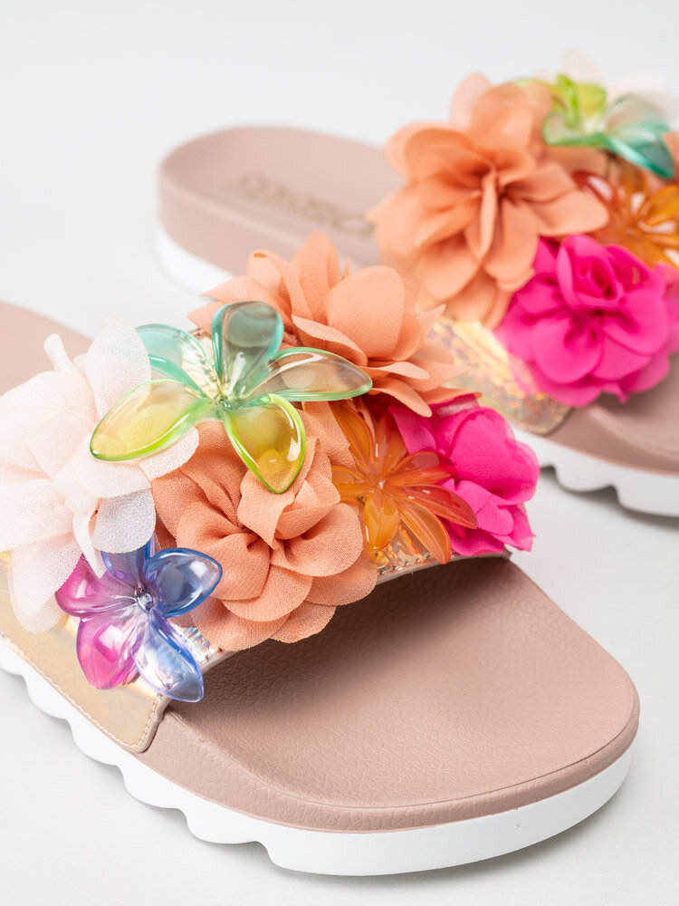 Colors of California - Multifärgade slip in sandaler med härliga blommor