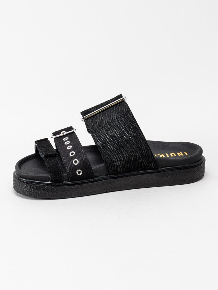 Inuikii - Leather Straps - Svarta slip in sandaler