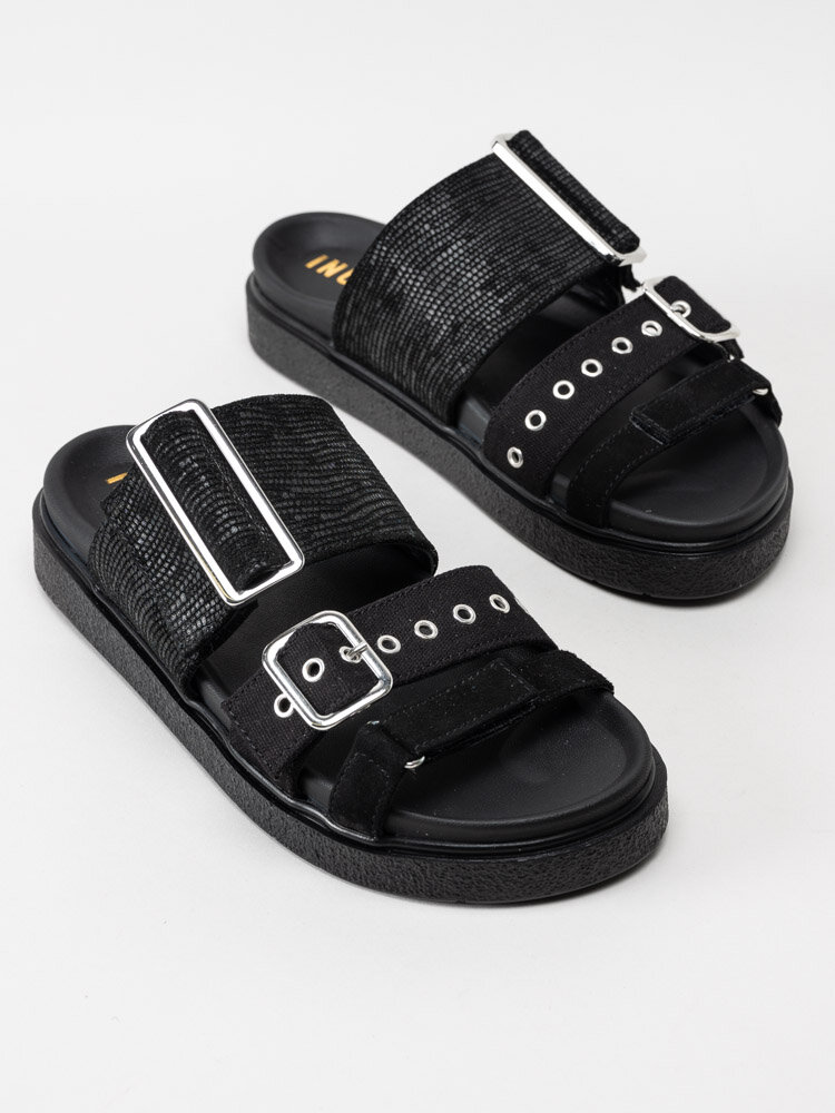 Inuikii - Leather Straps - Svarta slip in sandaler