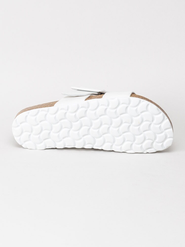 Verbenas - Roxana Ecobrush - Vita slip in sandaler i skinn