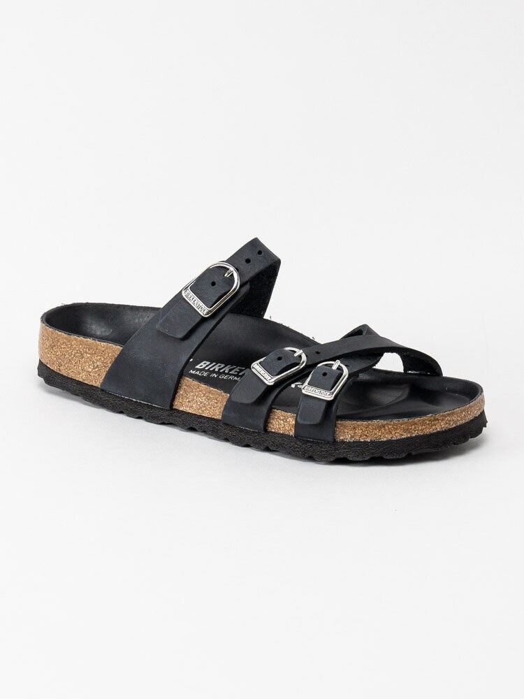 Birkenstock - Franca D Buckle - Svarta sandaler med spännen