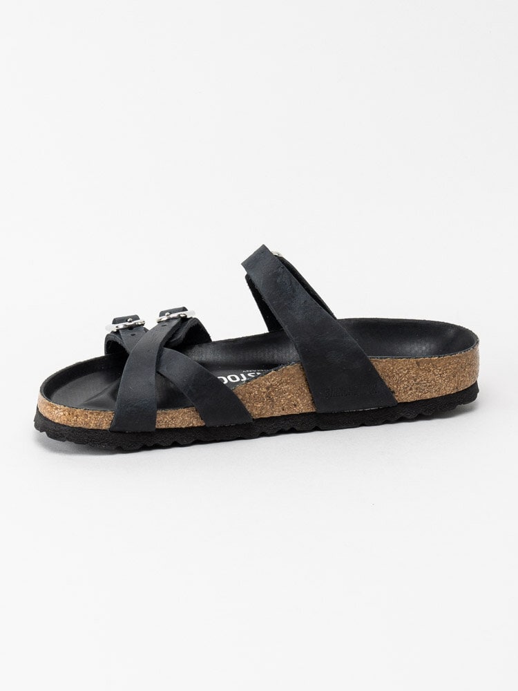 Birkenstock - Franca D Buckle - Svarta sandaler med spännen