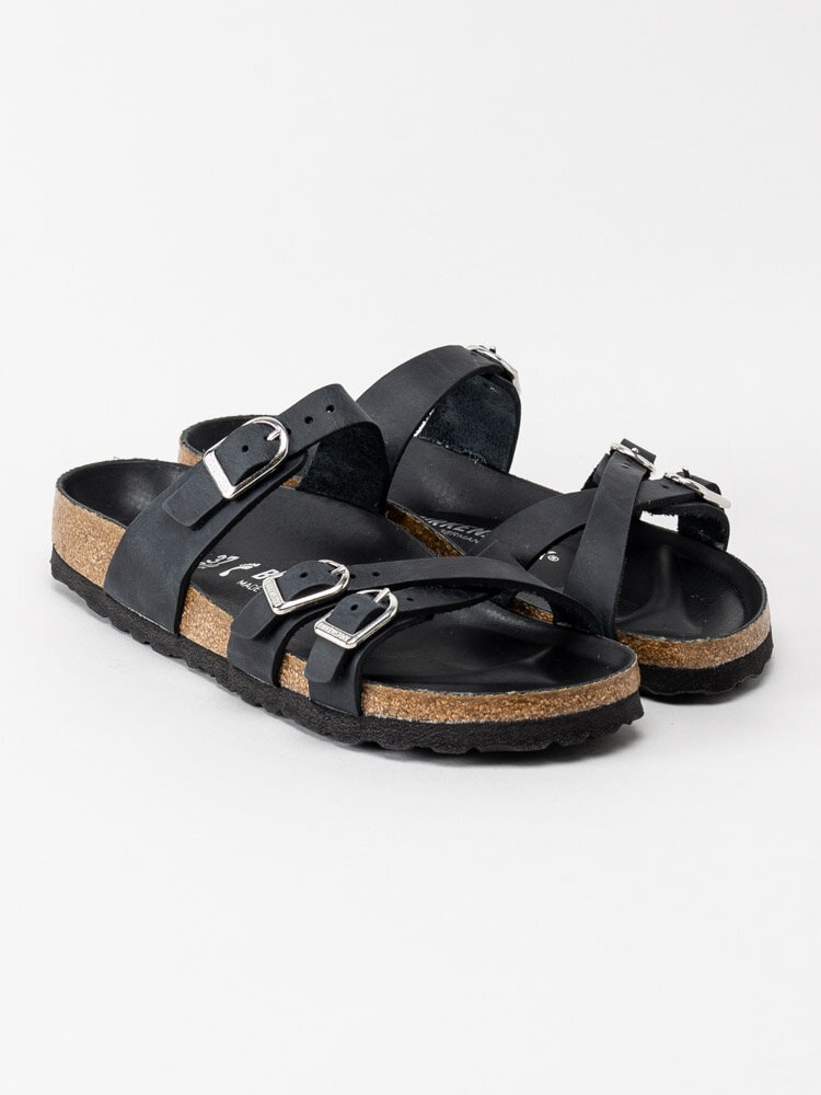 Birkenstock - Franca D Buckle - Svarta sandaler med spännen