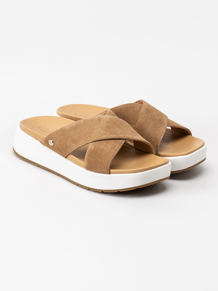 UGG - Emily - Beige slip in platåsandaler