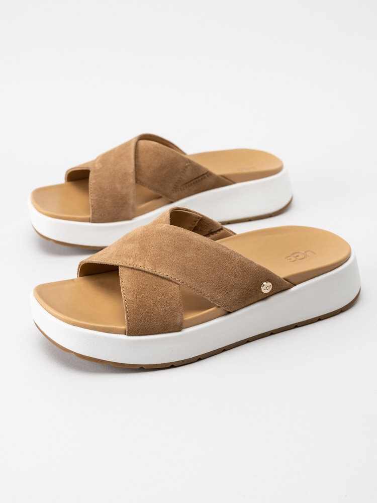 UGG - Emily - Beige slip in platåsandaler