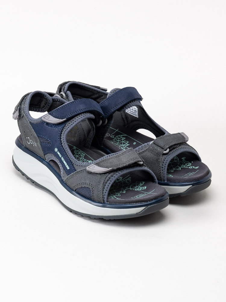 Joya - Komodo - Mörkgrå sandaler med blå detaljer