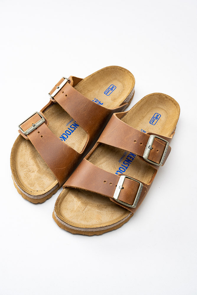 Birkenstock - ARIZONA SFB - Ljusbruna slip in sandaler