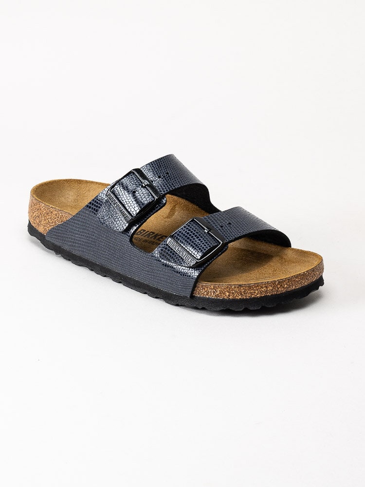 Birkenstock - Arizona - Blåsvarta lackade slip in sandaler