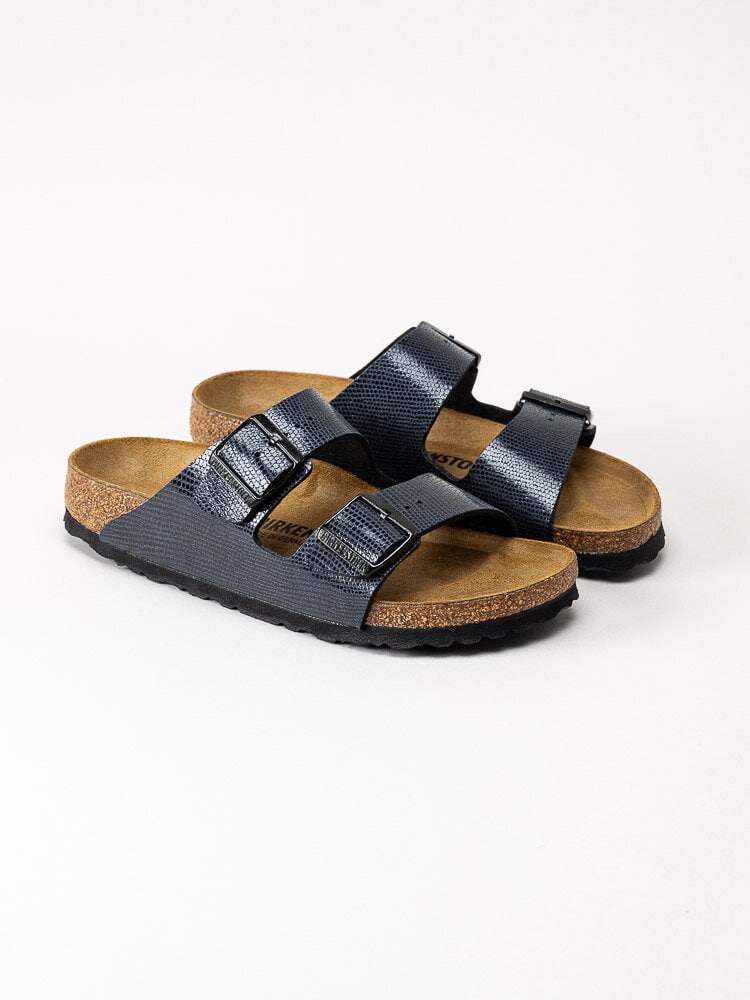 Birkenstock - Arizona - Blåsvarta lackade slip in sandaler