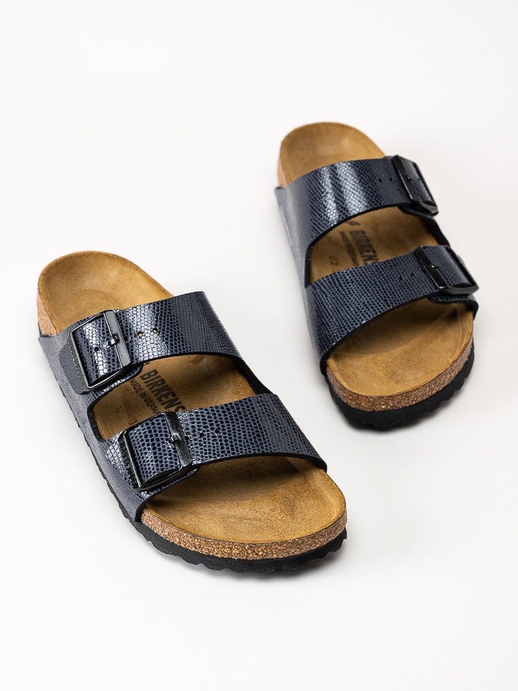 Birkenstock - Arizona - Blåsvarta lackade slip in sandaler