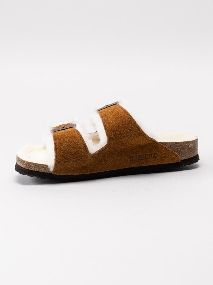 Birkenstock - Arizona Shearling - Mink bruna fodrade slip in sandaler