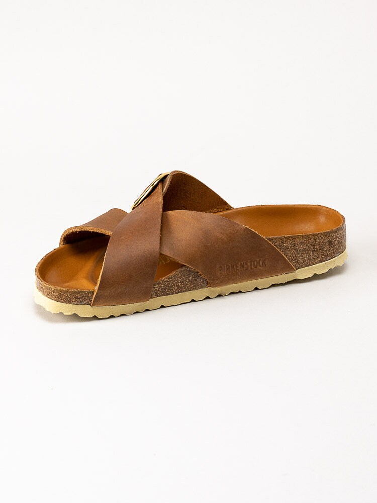 Birkenstock - Siena Narrow Big Buckle - Bruna slip in sandaler i skinn