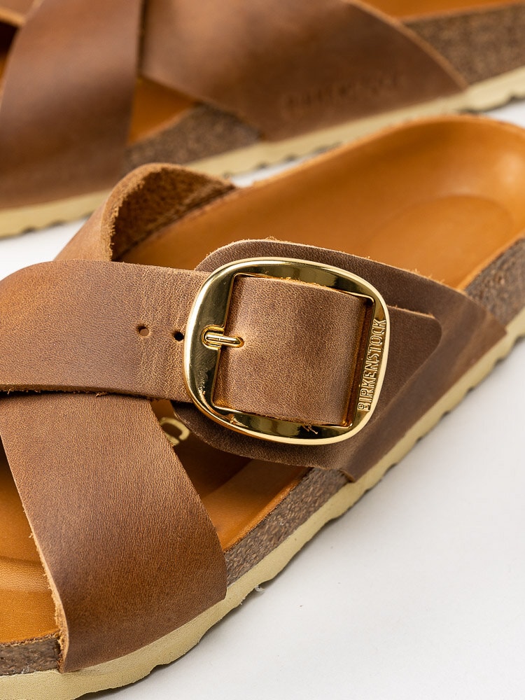 Birkenstock - Siena Narrow Big Buckle - Bruna slip in sandaler i skinn