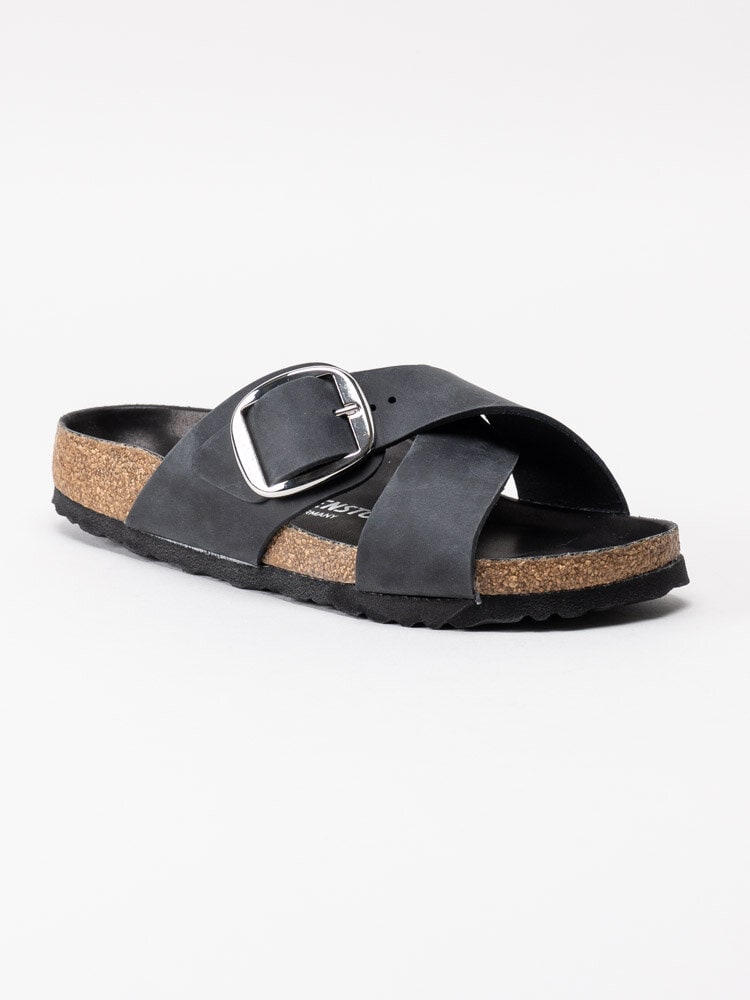 Birkenstock - Siena Narrow Big Buckle - Svarta slip in sandaler med stort spänne