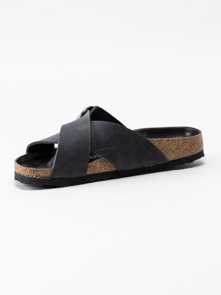 Birkenstock - Siena Narrow Big Buckle - Svarta slip in sandaler med stort spänne