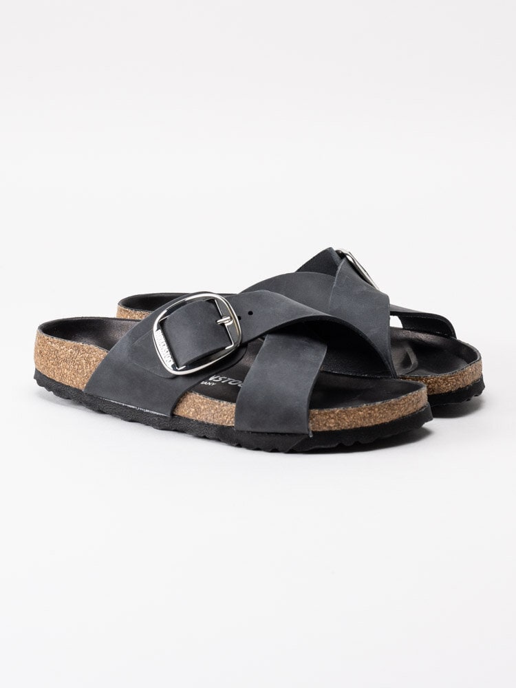 Birkenstock - Siena Narrow Big Buckle - Svarta slip in sandaler med stort spänne