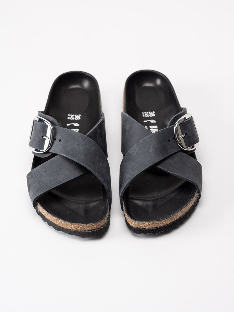 Birkenstock - Siena Narrow Big Buckle - Svarta slip in sandaler med stort spänne