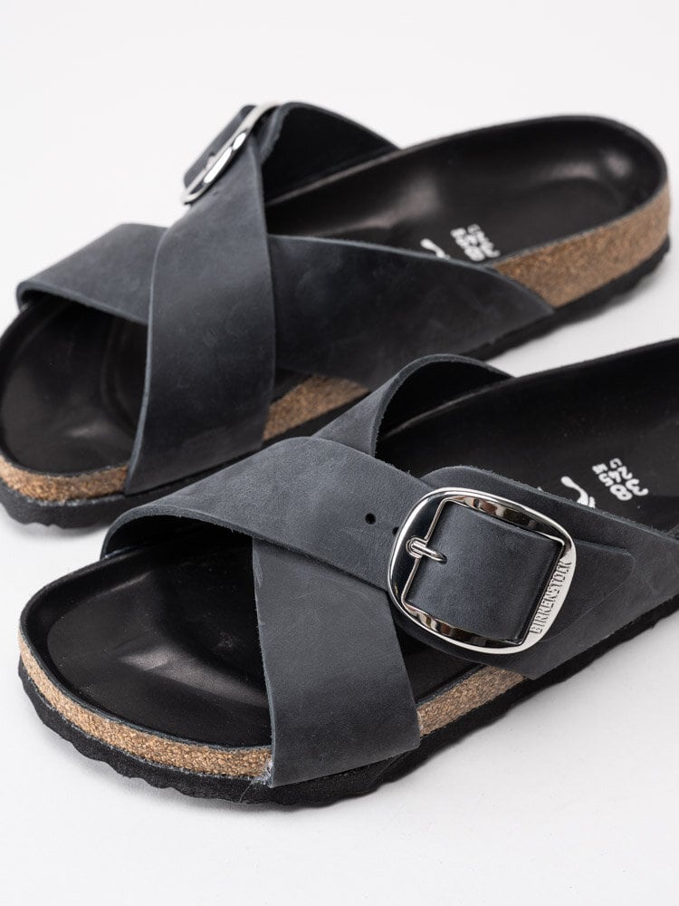 Birkenstock - Siena Narrow Big Buckle - Svarta slip in sandaler med stort spänne