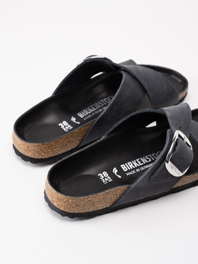 Birkenstock - Siena Narrow Big Buckle - Svarta slip in sandaler med stort spänne