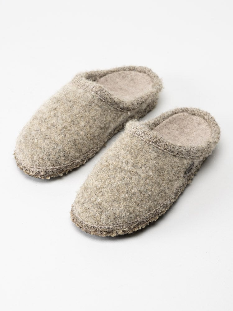 Ulle - Mohair Seamless - Beige slip in tofflor i ull