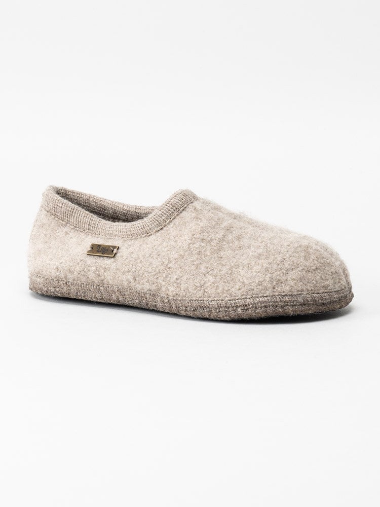 Ulle - Original High - Beige slip on tofflor i ull