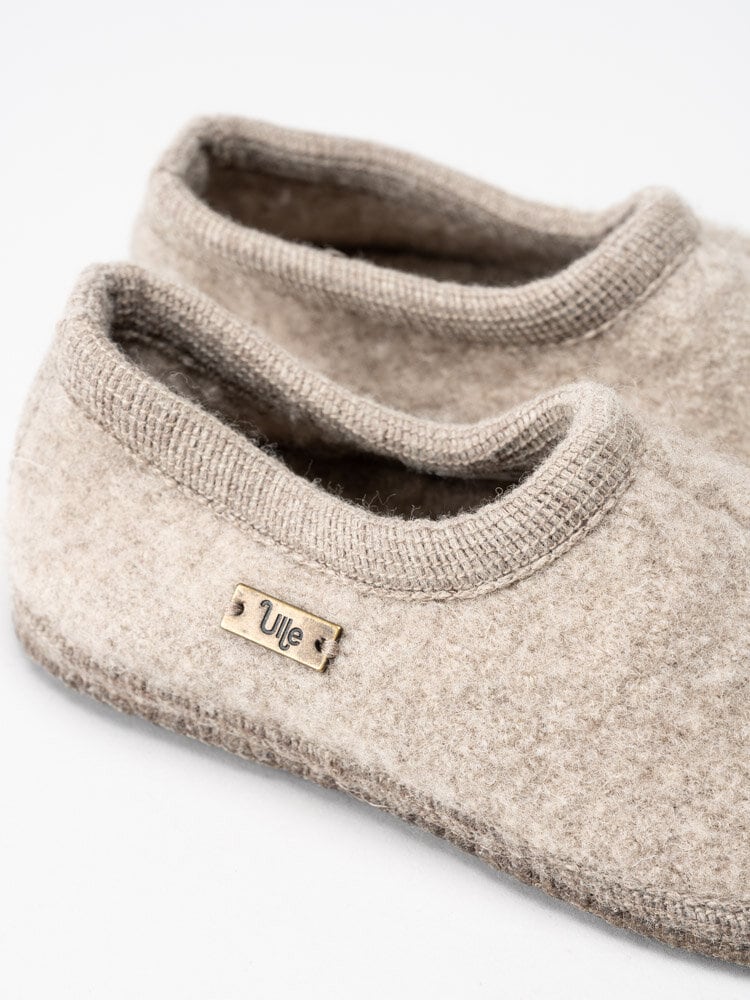 Ulle - Original High - Beige slip on tofflor i ull