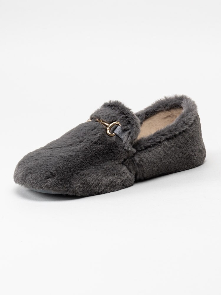 Copenhagen Shoes - New Melania - Grå fluffiga slip on tofflor