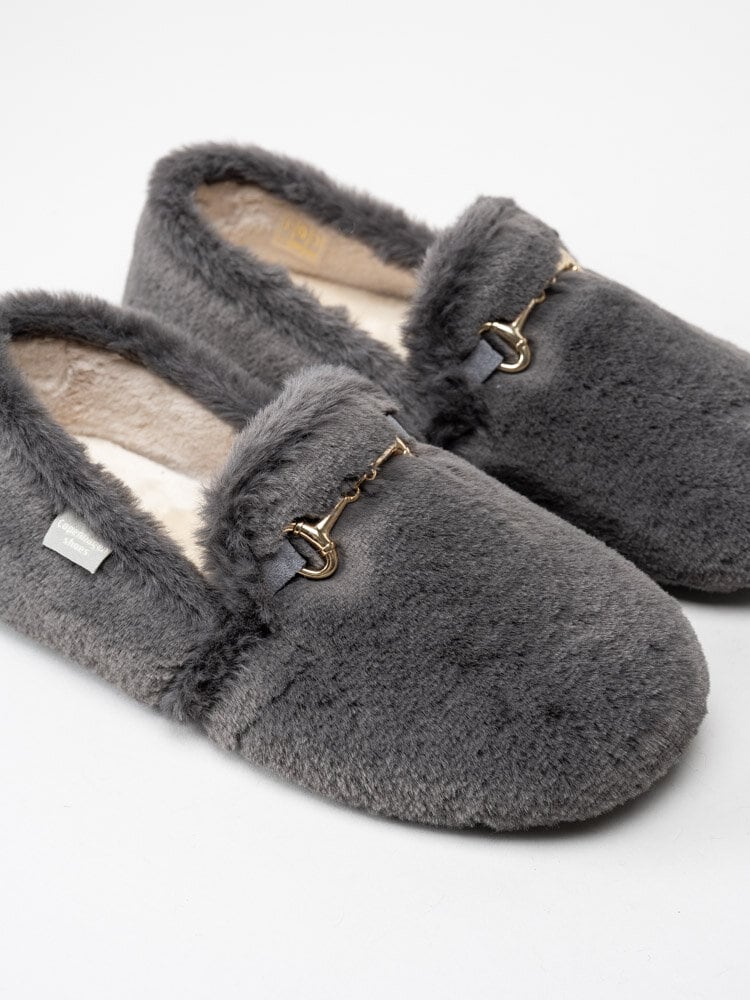 Copenhagen Shoes - New Melania - Grå fluffiga slip on tofflor