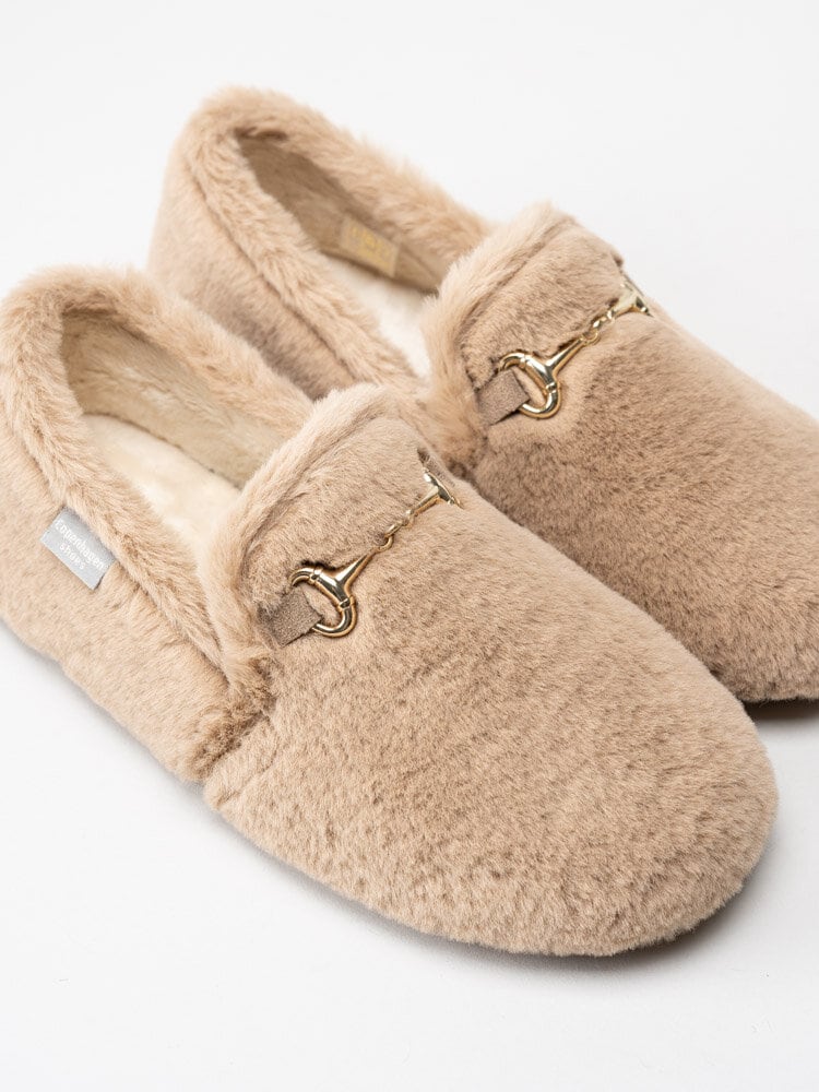 Copenhagen Shoes - New Melania - Beige fluffiga slip on tofflor