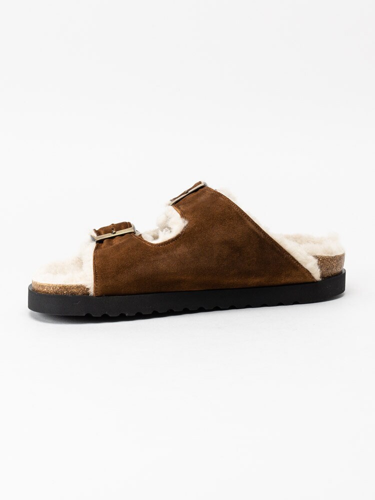 Gabor - Brun ullfodrade slip in sandaler