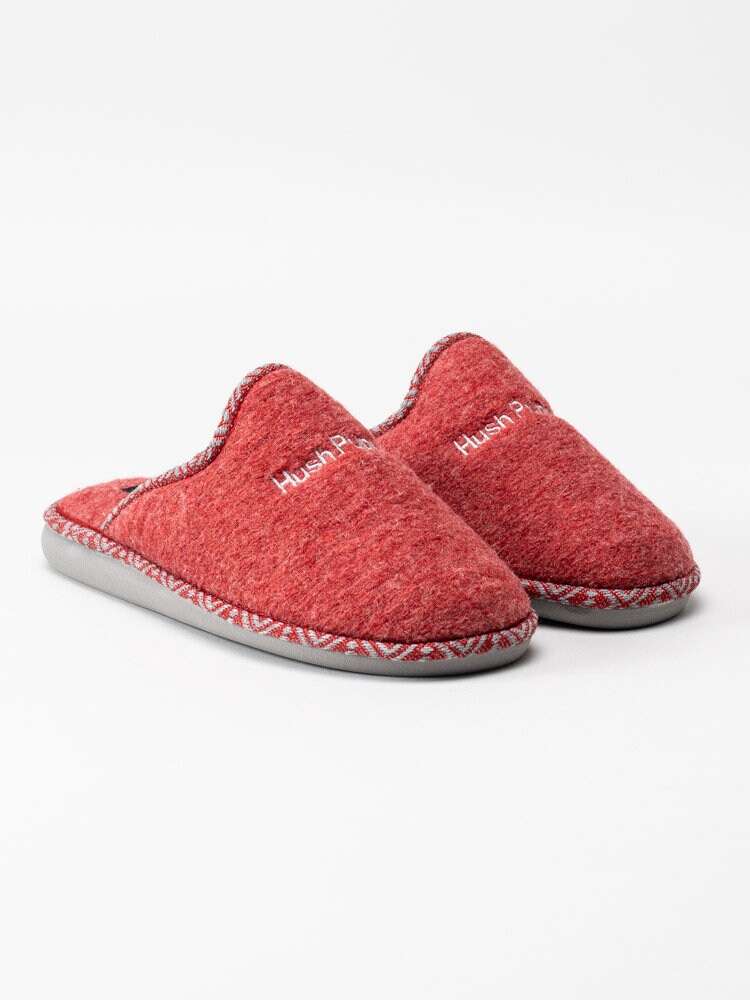Hush Puppies - Röda slip in tofflor i textil