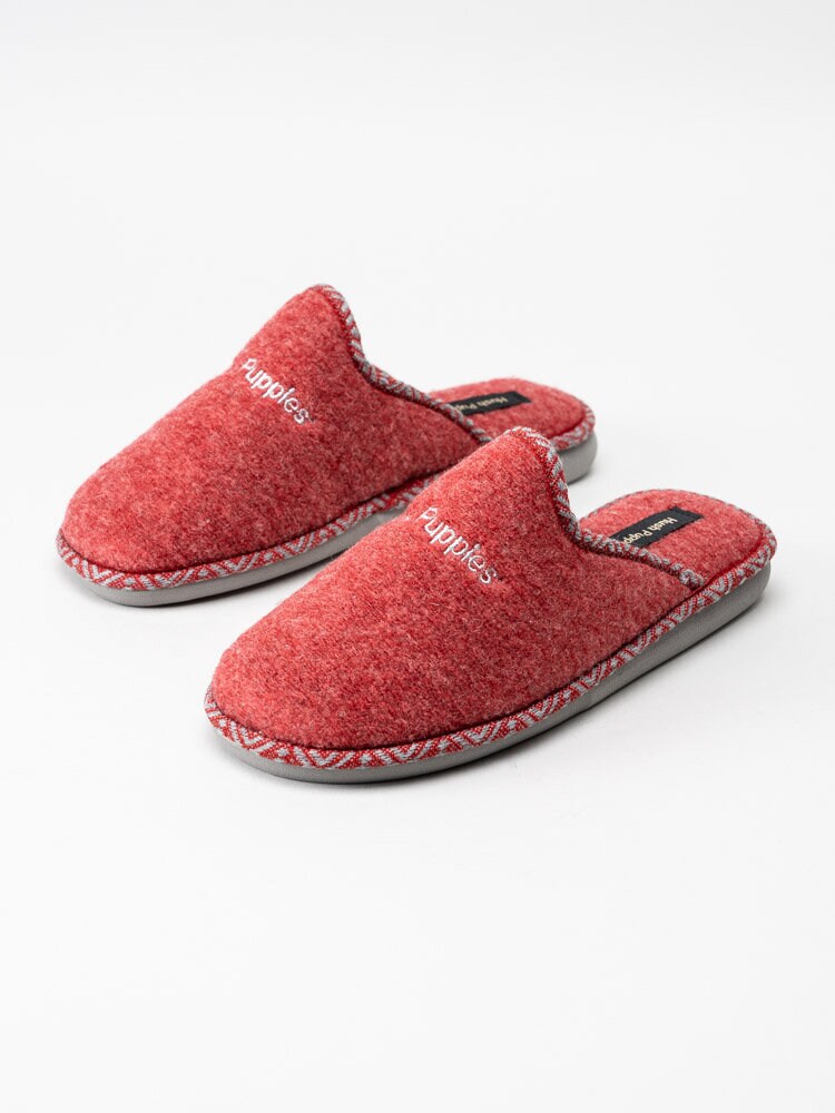 Hush Puppies - Röda slip in tofflor i textil