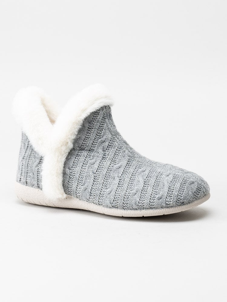 Hush Puppies - Grå slip on tofflor i textil