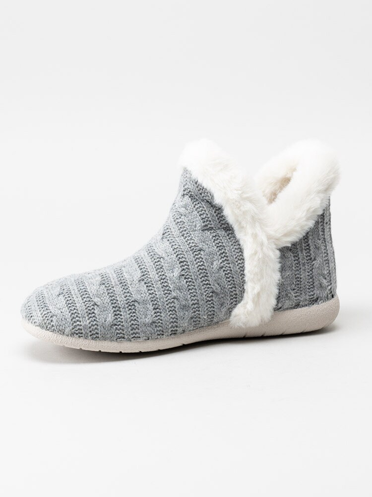 Hush Puppies - Grå slip on tofflor i textil