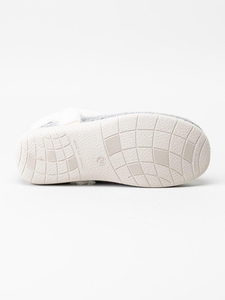 Hush Puppies - Grå slip on tofflor i textil
