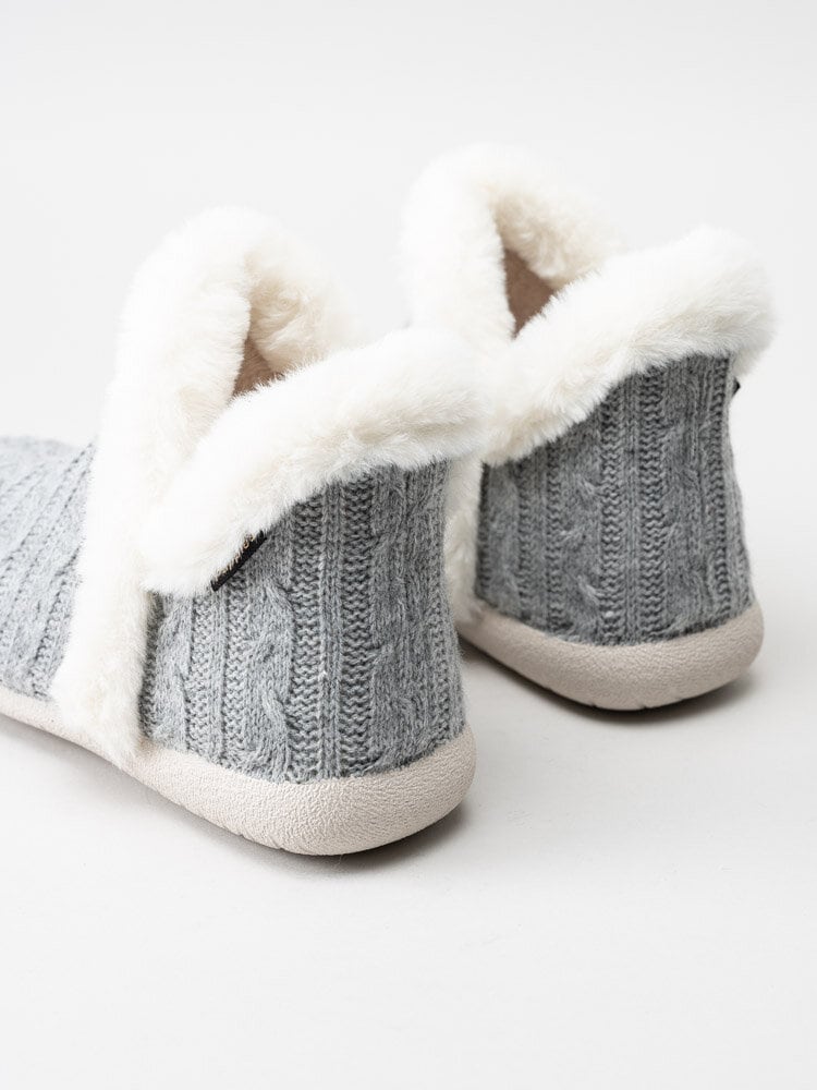 Hush Puppies - Grå slip on tofflor i textil