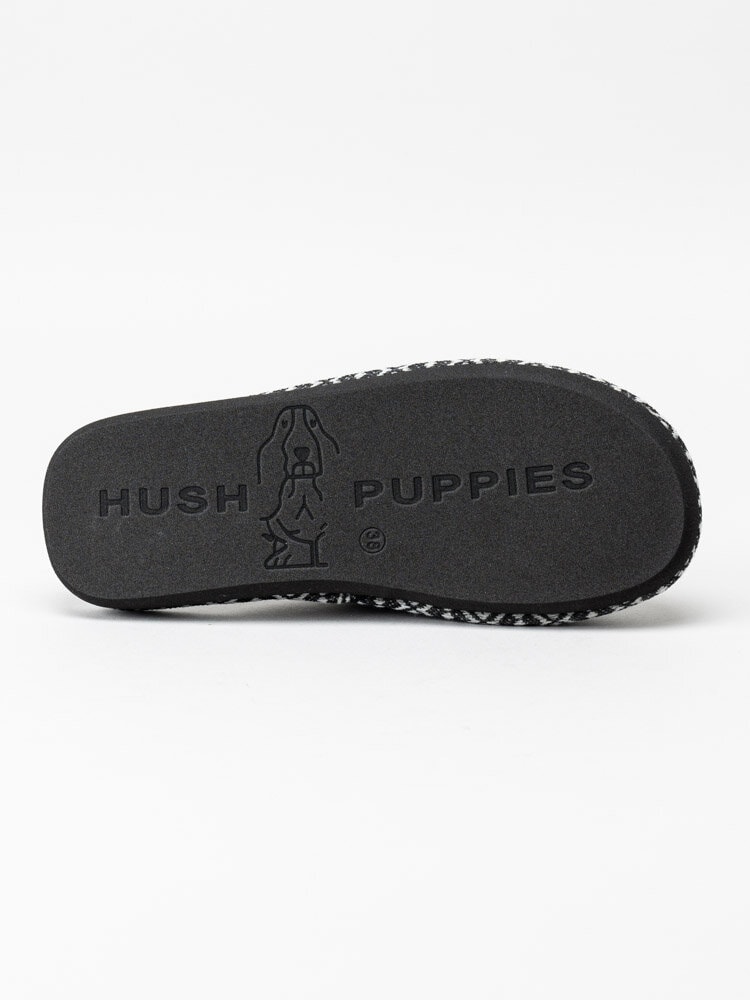 Hush Puppies - Mörkgrå slip in tofflor i textil