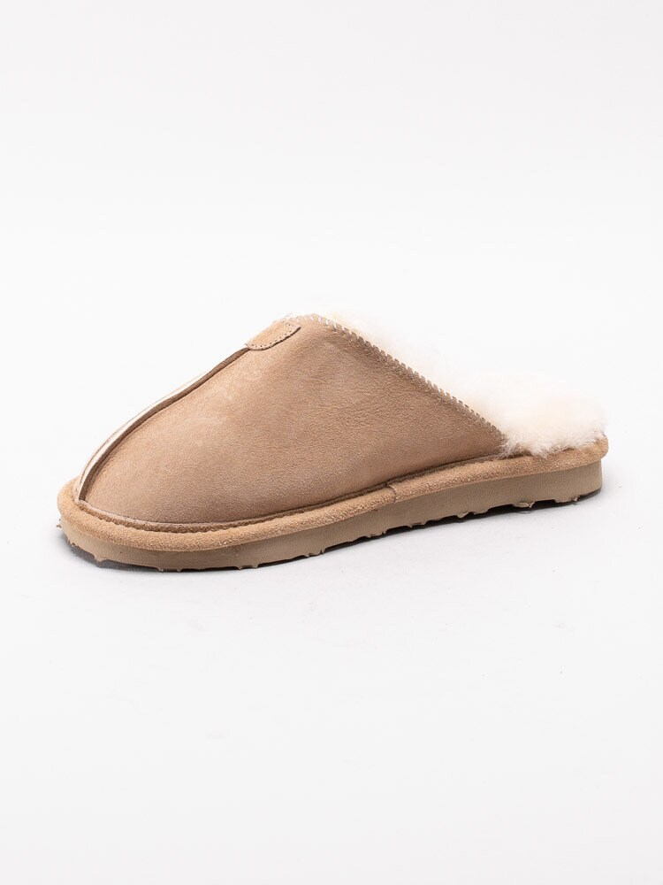 Axelda - Åbo - Beige slip in fårskinnstofflor