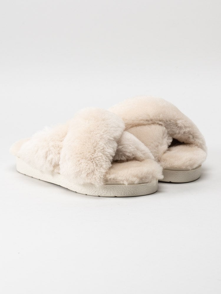 Inuikii - Slipper Classic - Ljusbeige slip in fårskinn