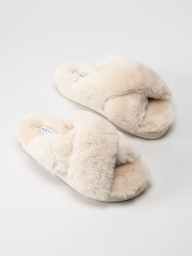 Inuikii - Slipper Classic - Ljusbeige slip in fårskinn