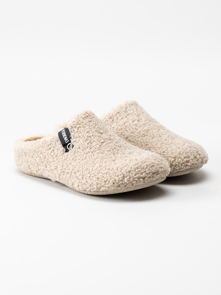 Verbenas - York Nairobi - Beige fluffiga slip in tofflor