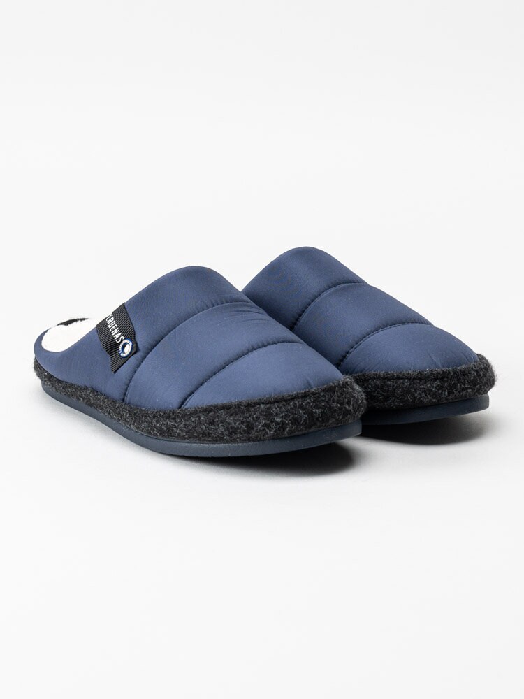 Verbenas - Lena Acolchado Nacar Marino - Marinblå slip in tofflor i textil