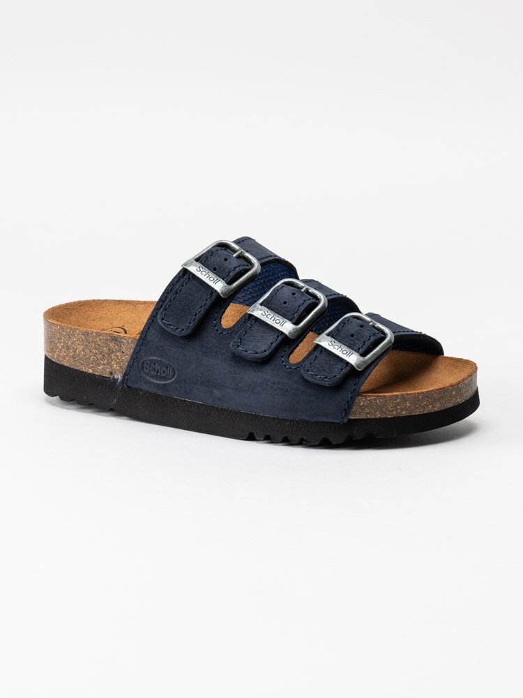 Scholl - Rio WG AD - Mörkblå slip in sandaler i skinn