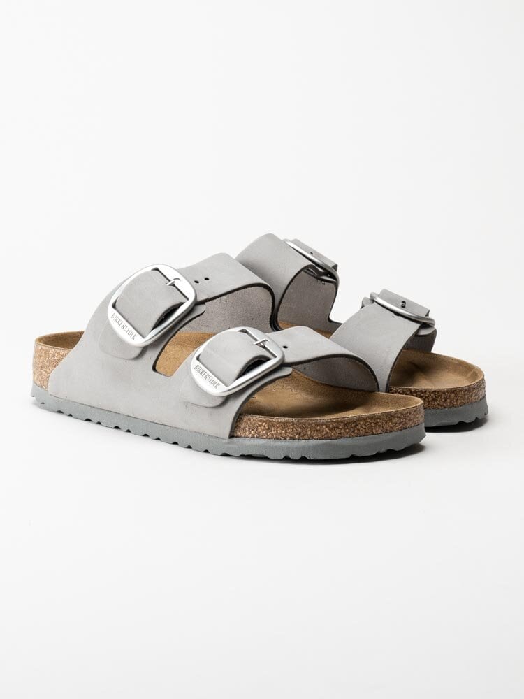 Birkenstock - Arizona Big Buckle Narrow - Grå sandaler med stora spännen