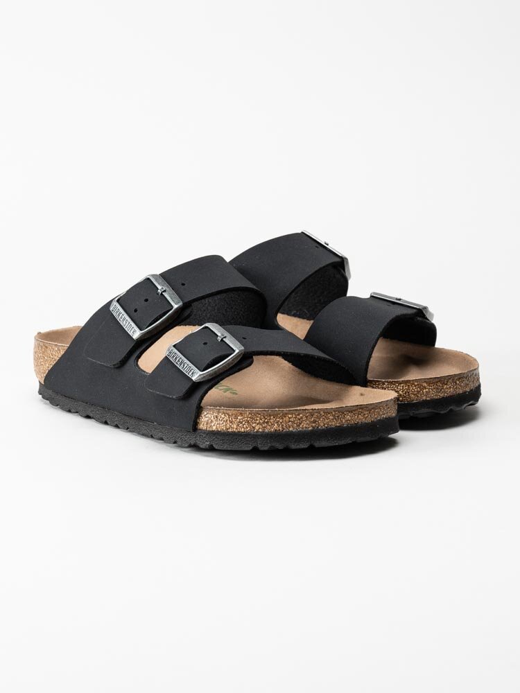 Birkenstock - Arizona Regular Vegan - Svarta slip in sandaler