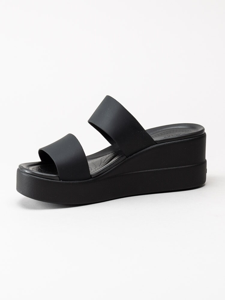 Crocs - Brooklyn Mid Wedge - Svarta slip in platåsandaler
